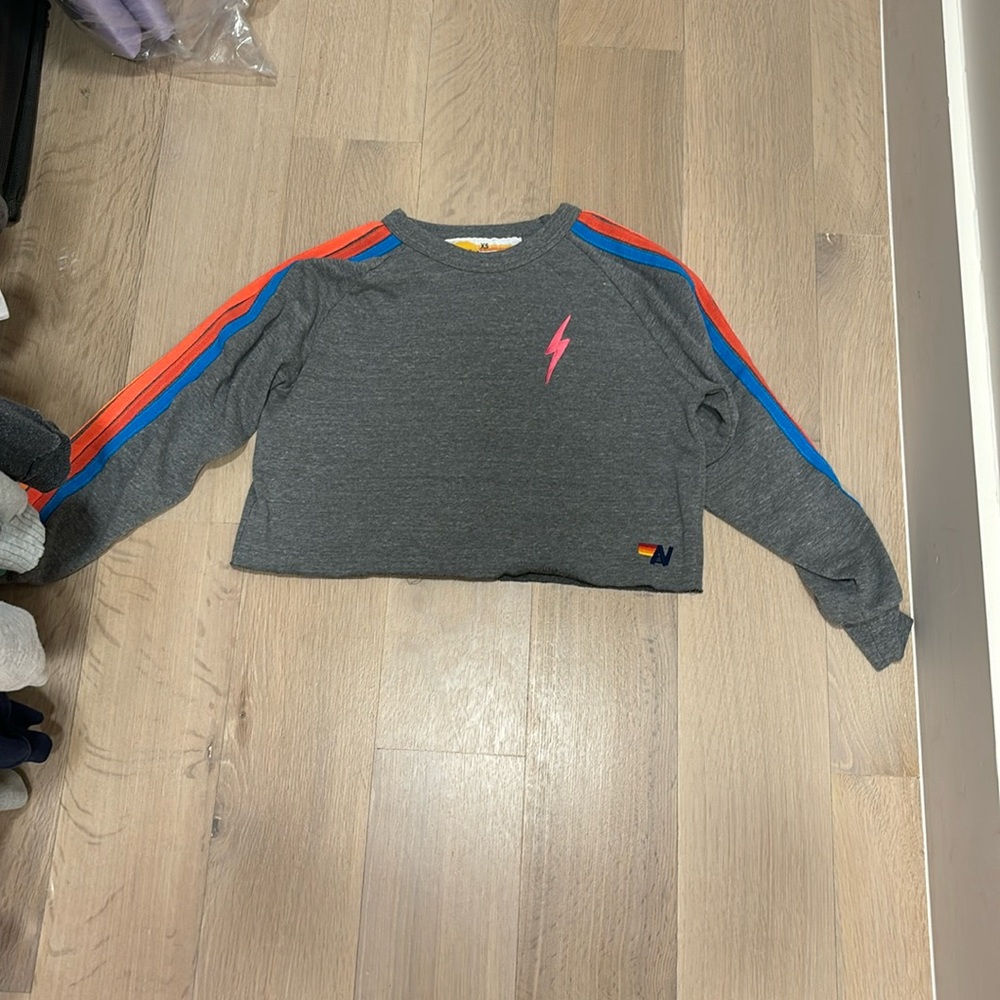 aviator nation cropped sweatshirt